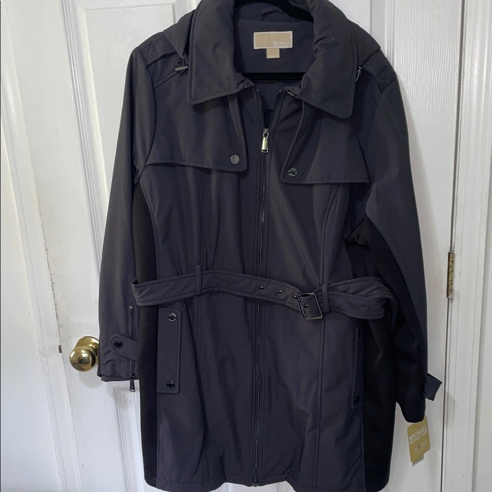 MICHAEL Michael Kors Charcoal Belted Trench Coat